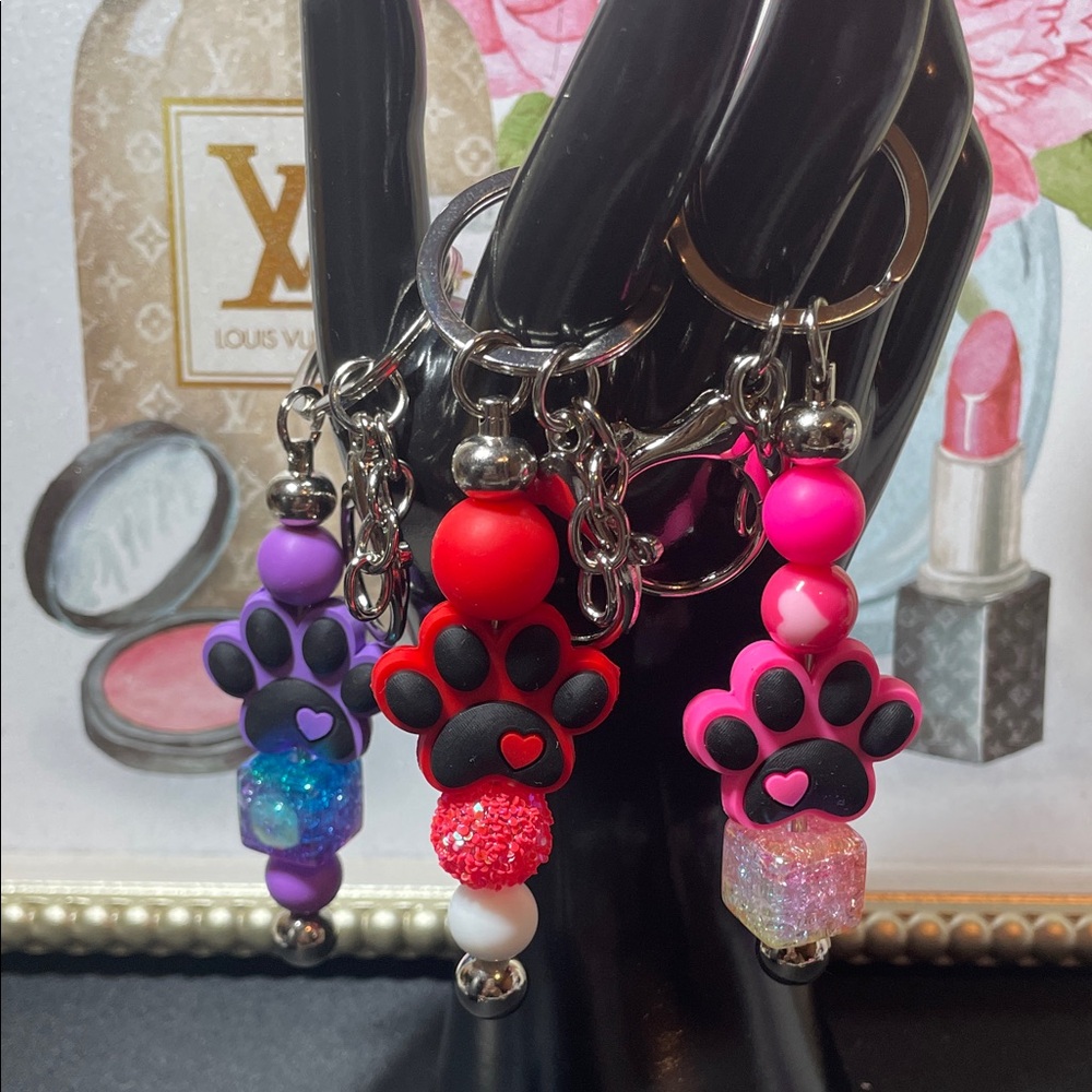 1pc Paw Print Keychain